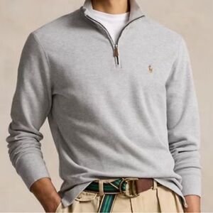 Polo by Ralph Lauren Heather Gray Quarter-Zip Sweater